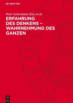 Cover Erfahrung des Denkens - Wahrnehmung des Ganzen