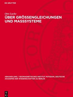 Cover Über Größengleichungen und Maßsysteme