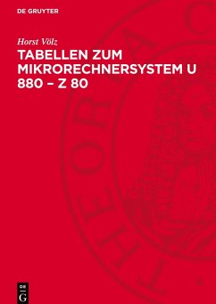 Cover Tabellen zum Mikrorechnersystem U 880 - Z 80