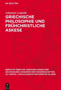 Cover Griechische Philosophie und frühchristliche Askese