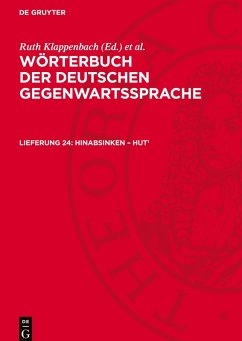 Cover Wörterbuch der deutschen Gegenwartssprache, Lieferung 24, hinabsinken - Hut<sup>1</sup>
