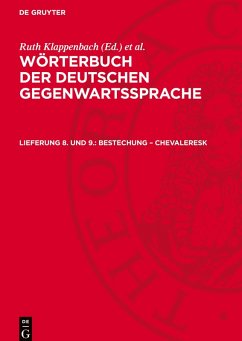 Cover Wörterbuch der deutschen Gegenwartssprache, Lieferung 8. und 9., Bestechung - chevaleresk