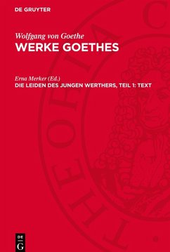 Cover Werke Goethes, Die Leiden des Jungen Werthers, Teil 1: Text