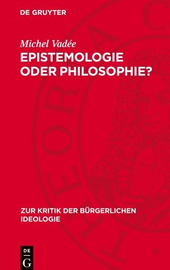 Cover Epistemologie oder Philosophie?
