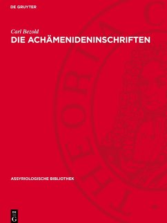 Cover Die Achämenideninschriften