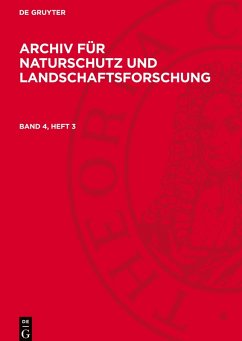 Cover Archiv für Naturschutz und Landschaftsforschung, Band 4, Heft 3, Archiv für Naturschutz und Landschaftsforschung Band 4, Heft 3