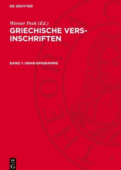 Cover Griechische Vers-Inschriften, Band 1, Grab-Epigramme