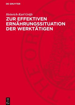 Cover Zur effektiven Ernährungssituation der Werktätigen