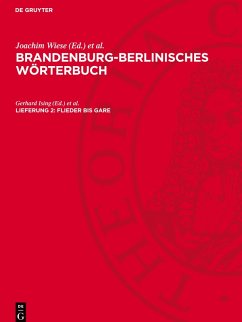 Cover Brandenburg-Berlinisches Wörterbuch, Lieferung 2, Flieder bis Gare