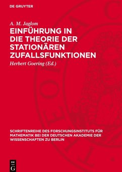 Cover Einführung in die Theorie der stationären Zufallsfunktionen