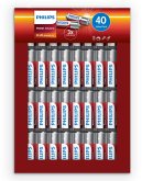 1x40 Philips Power Alkaline AA Batterie Vorteilspack