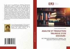 Cover ANALYSE ET TRADUCTION TRILINGUE D¿UN DISCOURS