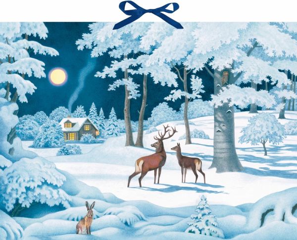 Wand-Adventskalender - Wintertiere bei Nacht Wand-Adventskalender - Wintertiere bei Nacht