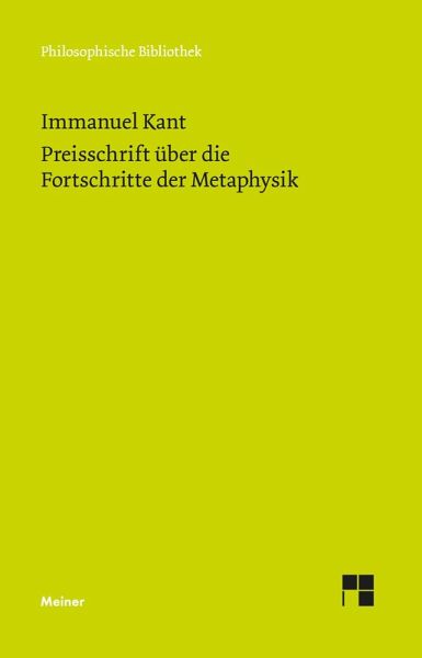 Preisschrift über die Fortschritte der Metaphysik (eBook, PDF) Preisschrift über die Fortschritte der Metaphysik (eBook, PDF)