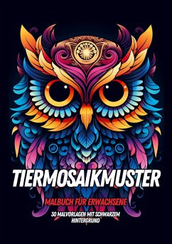 Malbuch für Erwachsene - Tiermosaikmuster Cover Malbuch für Erwachsene - Tiermosaikmuster