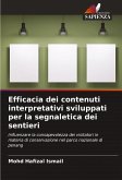 Efficacia dei contenuti interpretativi sviluppati per la segnaletica dei sentieri