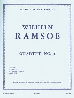 Cover Quartet no.4 for cornet, trumpet, trombone (horn) and baritone score and parts