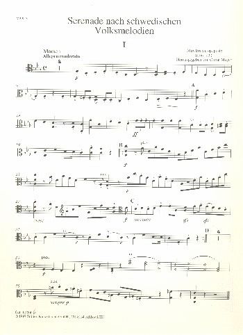 Serenade nach schwedischen Volksmelodien für Streichorchester Viola Serenade nach schwedischen Volksmelodien für Streichorchester Viola