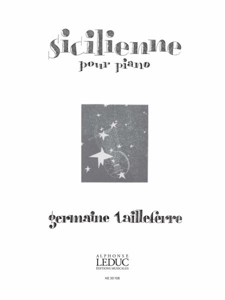 Germaine Tailleferre, Sicilienne Klavier Buch Germaine Tailleferre, Sicilienne Klavier Buch
