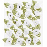 Röschen auf Schleife, Weiß