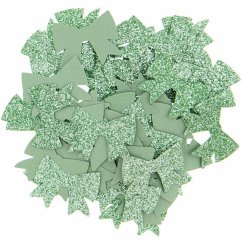 Cover Streudekoration Schleifen, Grün Glitzer, FSC MIX