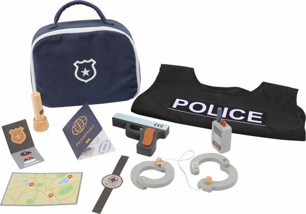 Holz Polizei-Set 10-teilig Holz Polizei-Set 10-teilig