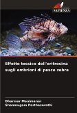 Effetto tossico dell'eritrosina sugli embrioni di pesce zebra