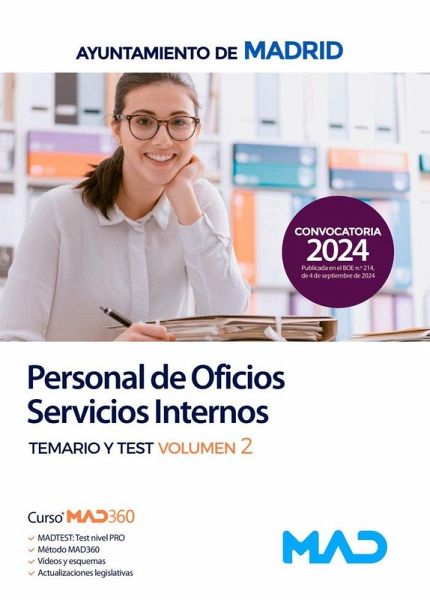 Personal de Oficios Servicios Internos. Temario volumen 2 y test. Ayuntamiento de Madrid