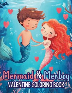 Cover Mermaid and Merboy Valentine Coloring Book