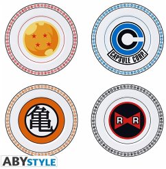 DRAGON BALL Z Set of 4 Plates Emblems