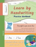 Learn by Handwriting, Practice Workbook - Numbers from 1 to 50 - Words and Numbers - Cursive, Level 2