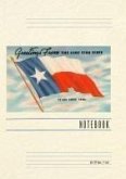 Vintage Lined Notebook Greetings from the Lone Star State, Texas Flag Vintage Lined Notebook Greetings from the Lone Star State, Texas Flag