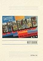 Cover Vintage Lined Notebook Greetings from Spokane