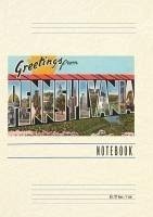Cover Vintage Lined Notebook Greetings from Pennsylvania