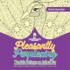 Cover Mandala Coloring Books. Pleasantly Perplexing Mandala Patterns on Animal Fur. Unique Designs for Happiness, Meditation and Stress Relief. Ideal for Teens