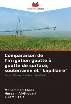 Comparaison de l'irrigation goutte à goutte de surface, souterraine et 