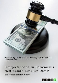 Interpretationsansätze zu Dürrenmatts "Der Besuch der alten Dame". Narzissmus, das Motiv der Gerechtigkeit, Korruption und komische Elemente in der Tragikomödie Interpretationsansätze zu Dürrenmatts "Der Besuch der alten Dame". Narzissmus, das Motiv der Gerechtigkeit, Korruption und komische Elemente in der Tragikomödie