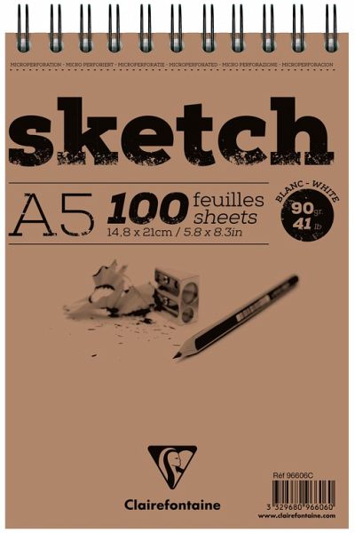 Sketch, Skizzenblock A5, 14,8x22cm, 90g, 100 Blatt