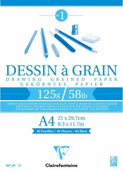 Cover Zeichenblock A4 verleimt, 21x29,7cm, 125g, 40 Blatt