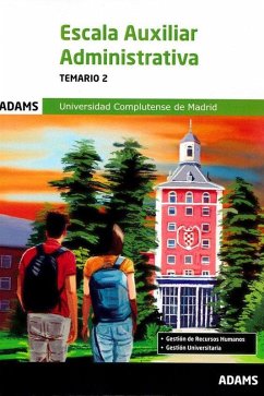 Cover Temario 2 Escala Auxiliar Administrativa Universidad Complutense de Madrid