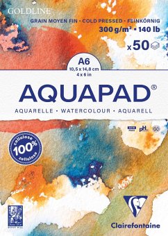 Cover Aquapad Goldline Aquarellblock A6, 10,5x14,8cm, 300g , 50 Blatt