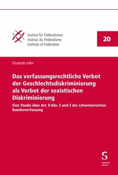 Cover Das verfassungsrechtliche Verbot der Geschlechtsdiskriminierung als Verbot der sexistischen Diskriminierung (eBook, PDF)
