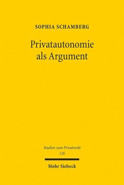 Cover Privatautonomie als Argument (eBook, PDF)