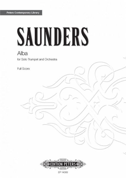 Saunders, Rebecca Alba für Solo Trompete und Orchester Partitur