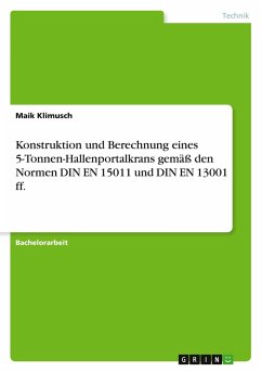 Konstruktion und Berechnung eines 5-Tonnen-Hallenportalkrans gemäß den Normen DIN EN 15011 und DIN EN 13001 ff.