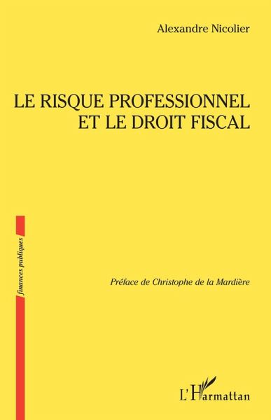 Le risque professionnel et le droit fiscal Le risque professionnel et le droit fiscal