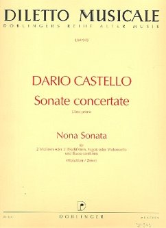 Cover NONA SONATA FUER 2 VIOLINEN (BFL), FAGOTT ODER CELLO UND BC SONATA COCNERTATE LIBRO PRIMO