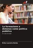 La formazione a distanza come politica pubblica La formazione a distanza come politica pubblica