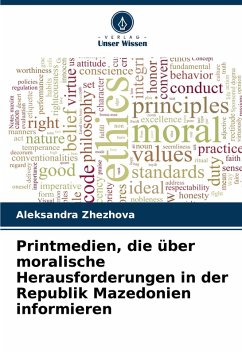 Cover Printmedien, die über moralische Herausforderungen in der Republik Mazedonien informieren