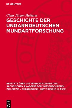 Cover Geschichte der ungarndeutschen Mundartforschung